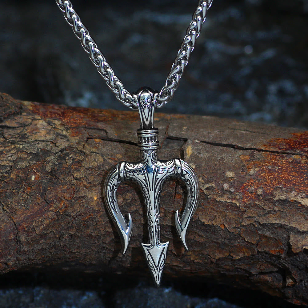 WorldNorse "Power and Courage" Poseidon Trident Necklace