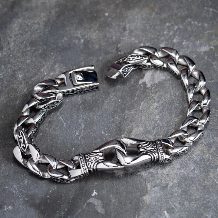 Flash Sale - WorldNorse Retro Totem Celtic Knot Chunky Curb Link Bracelet