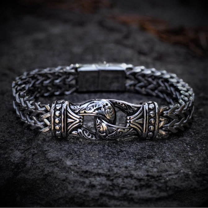 FREE Today: Nordic Carved Totem Double Row Bracelet