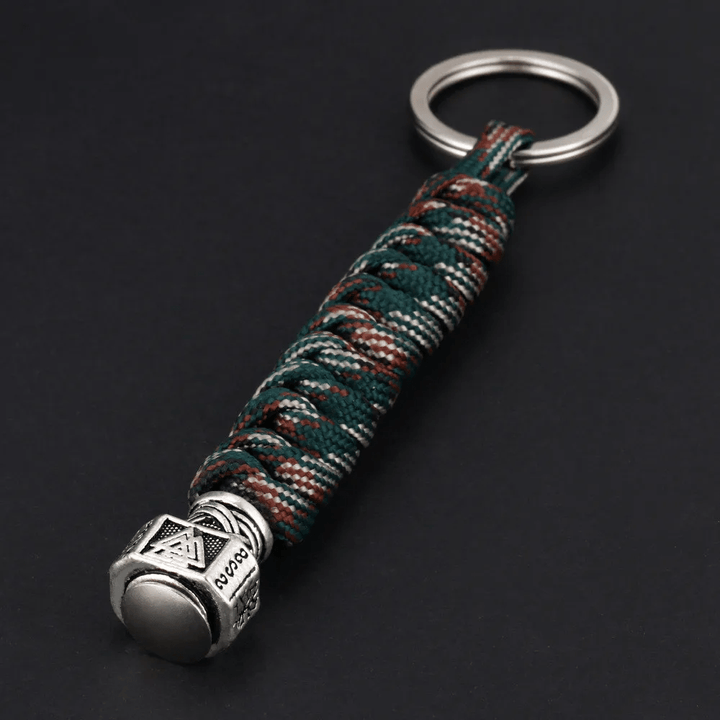 WorldNorse Valknut Hammer Keyring Keychain