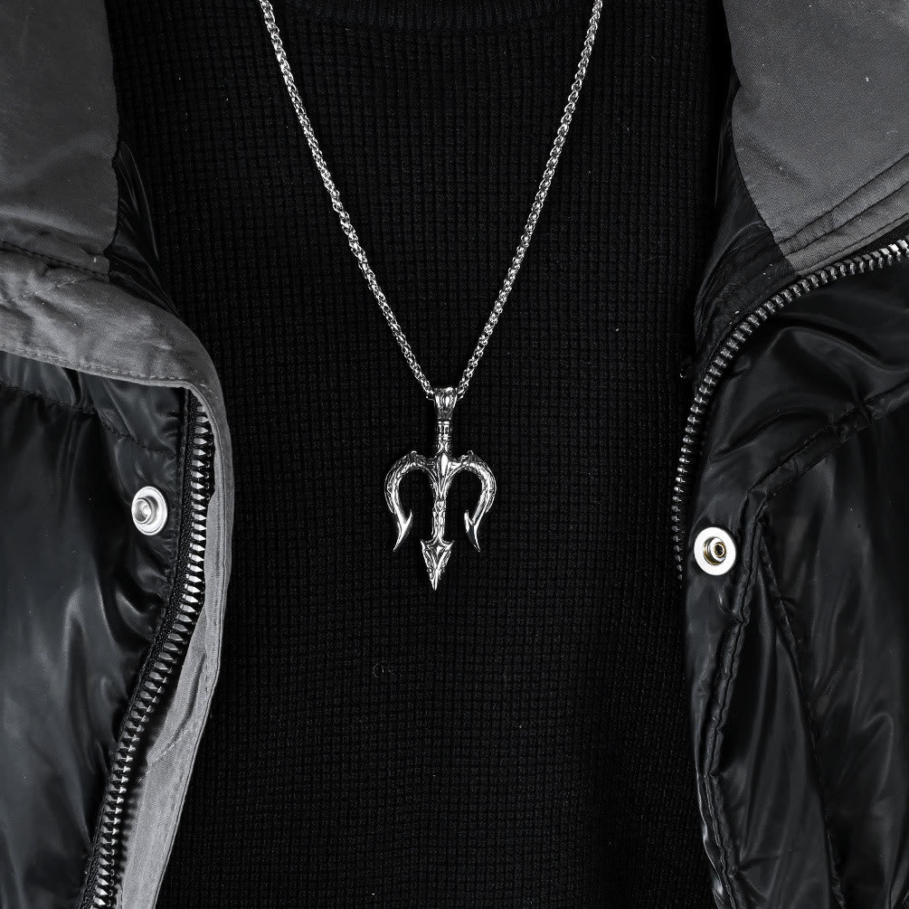 WorldNorse "Power and Courage" Poseidon Trident Necklace