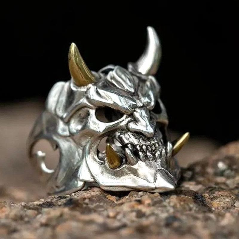 WorldNorse Demon Anger Gothic Biker Skeleton Ring