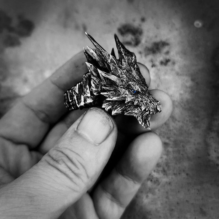 FREE Today: Retro Steel Dragon Head Adjustable Ring