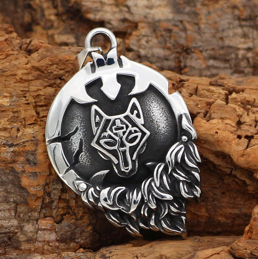 WorldNorse Wolf Head Fenrir Necklace