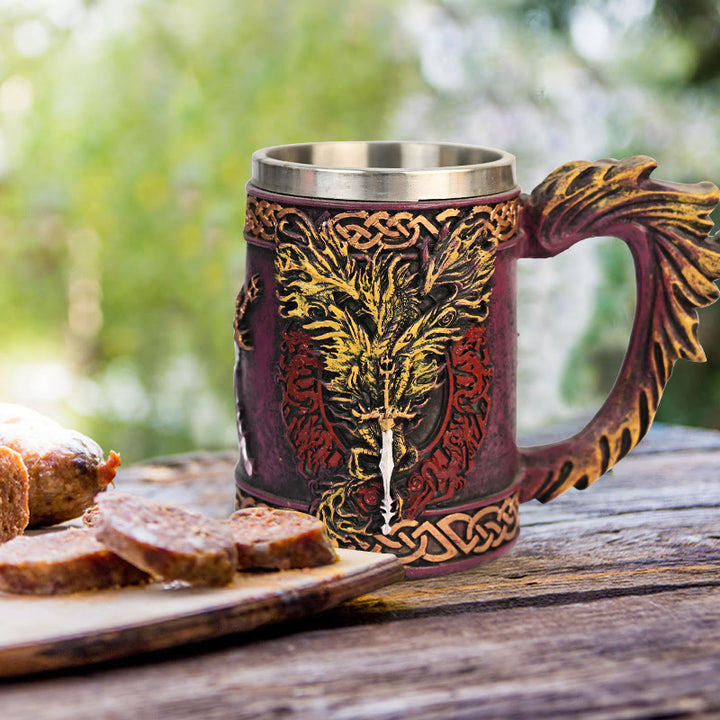 WorldNorse Dragon Flame Blade Mug