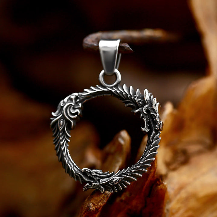 WorldNorse Domineering Three-headed Dragon Necklace