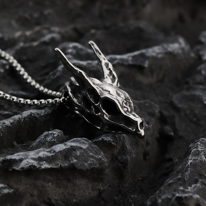 WorldNorse Dragon Spirit Skull Bone Necklace