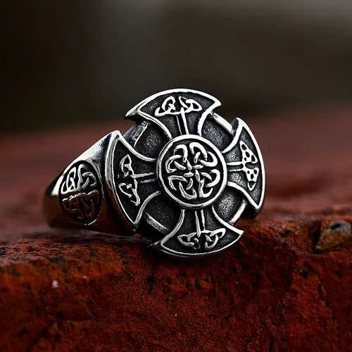 WorldNorse Nordic Celtic Knot Cross Ring