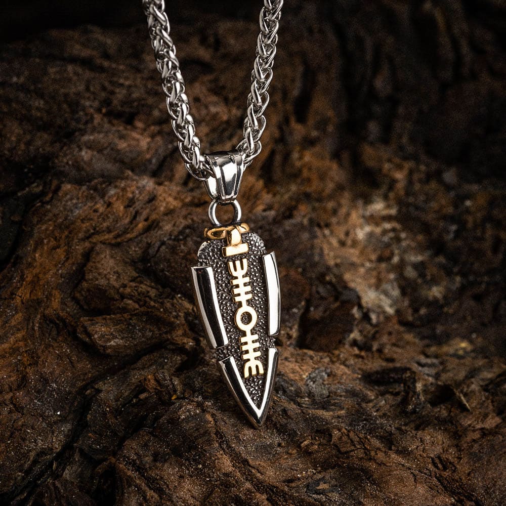 Flash Sale - WorldNorse Solid Double Sided Odin’s Spear Valknut Amulet Necklace