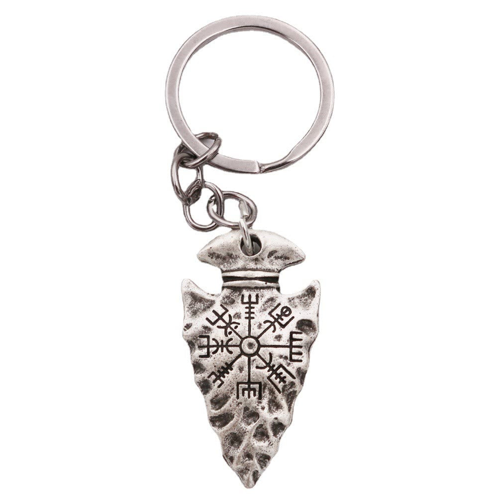 WorldNorse Vegvisir Compass Shield Keychain