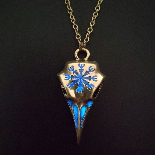 FREE Today: Raven Amulet Glow in the Dark Necklace