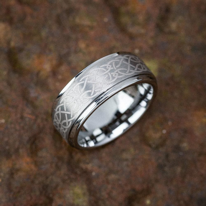 WorldNorse Celtic Knot Tungsten Carbide Ring