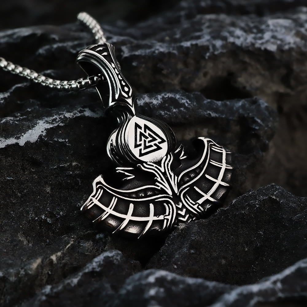 WorldNorse Valknut Anchor Viking Necklace