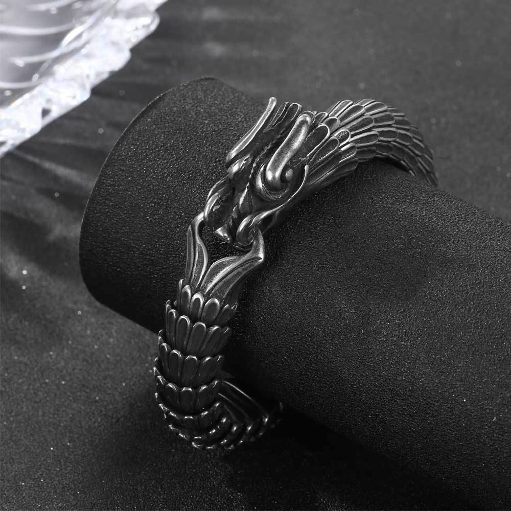 WorldNorse Dragon Scale Stainless Steel Bracelet