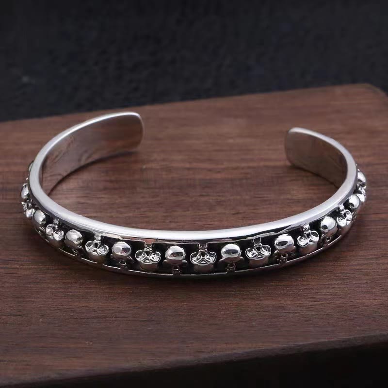 FREE Today: Skull Wrist Cuff Dark Goth Bracelet