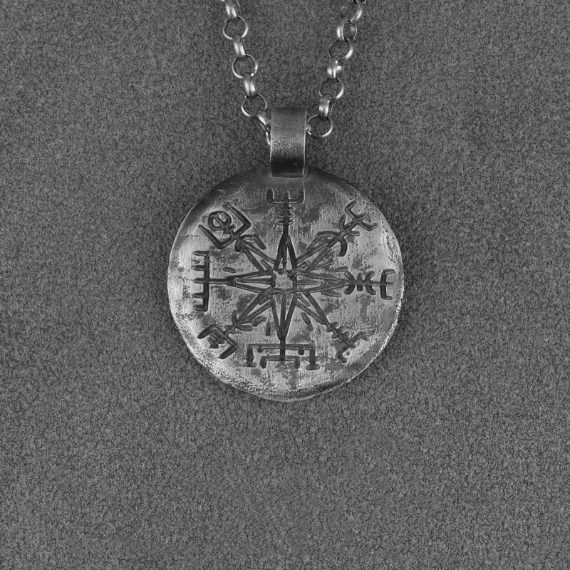 WorldNorse 999 Sterling Silver Vegvisir Necklace