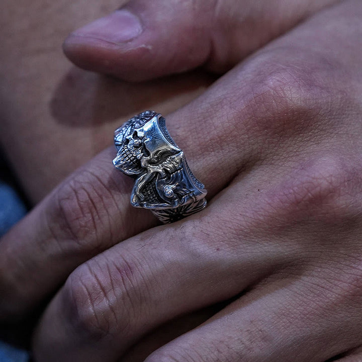 WorldNorse Dual-Sided Good And Evil Clown Ring