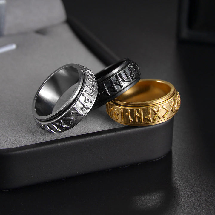 WorldNorse Classic Norse Rune Multicolor Style Ring