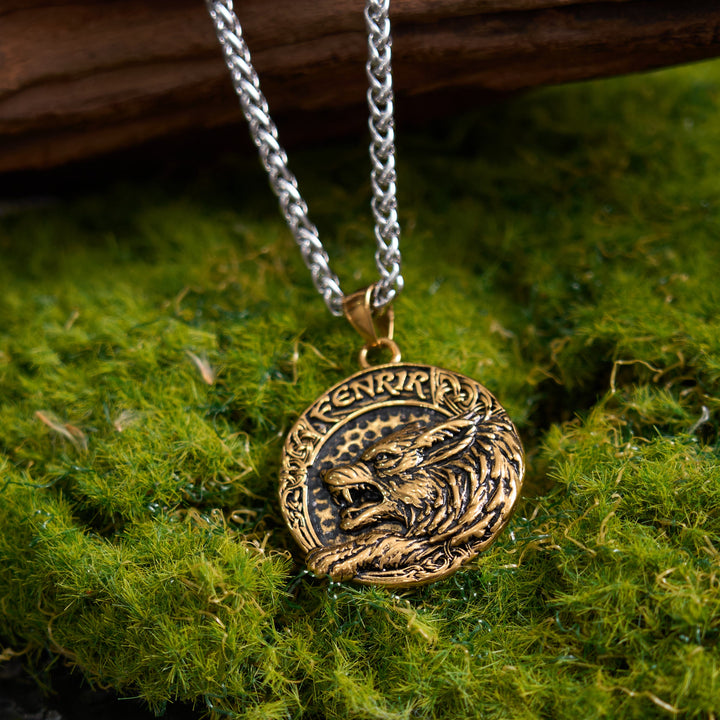 WorldNorse Fenrir Of Wolf And Helm Of Awe Necklace