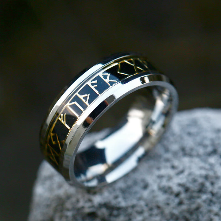 FREE Today: Stainless Steel Viking Elder Futhark Rune Ring