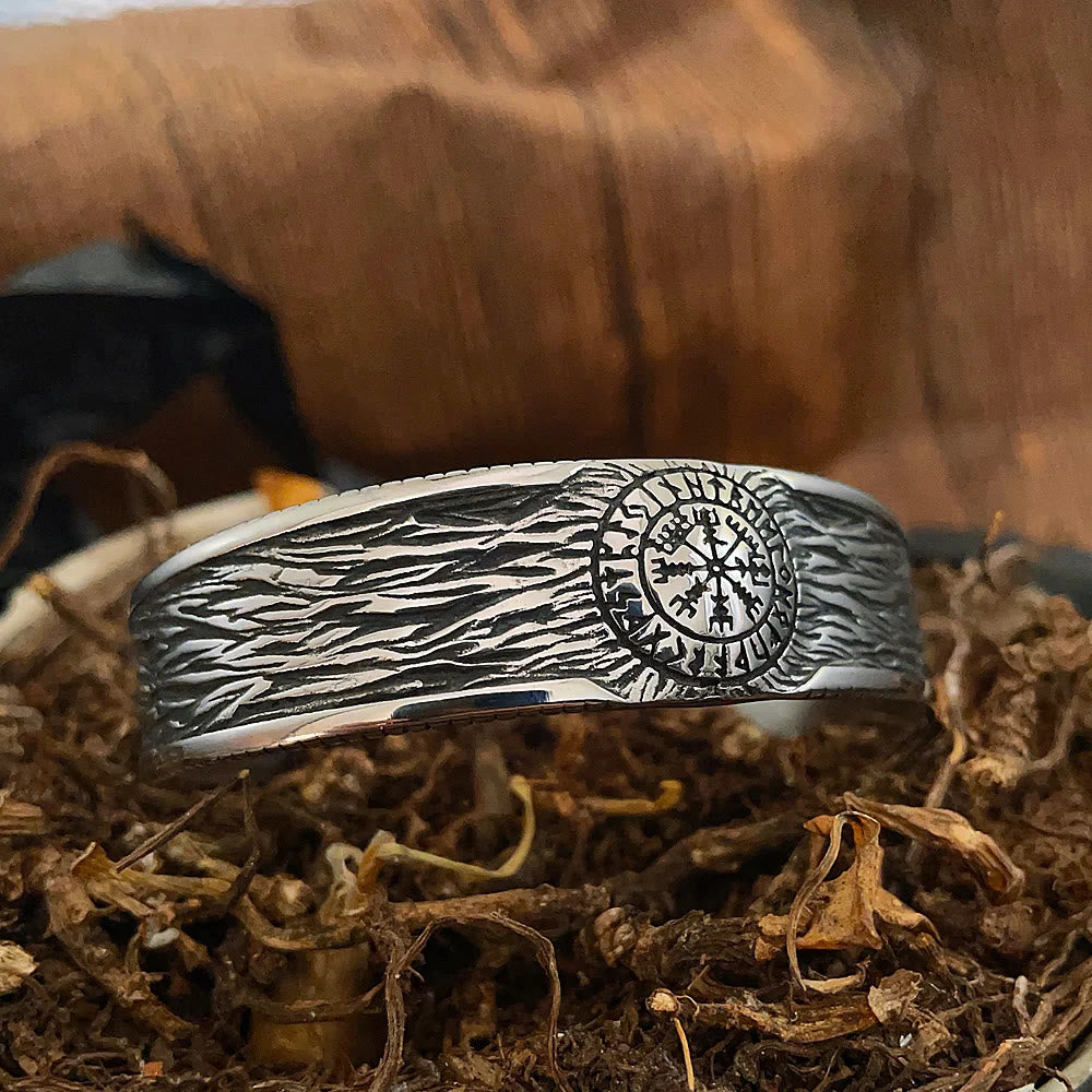 WorldNorse Vegvisir Bangle Open Bracelet