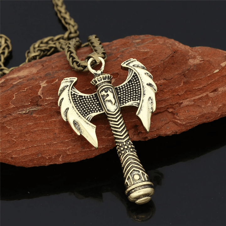 WorldNorse Pirate Double Axe Necklace