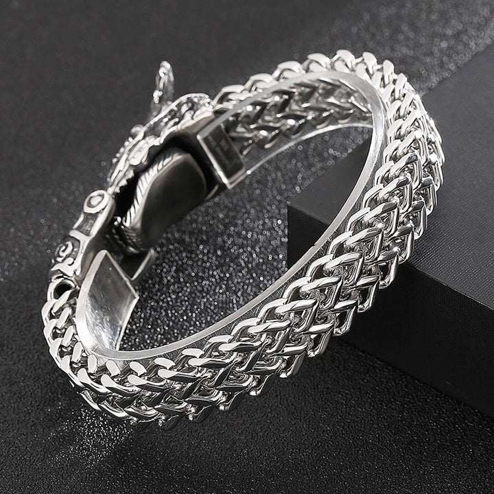 WorldNorse Norse Dragon Mesh Chain Bracelet