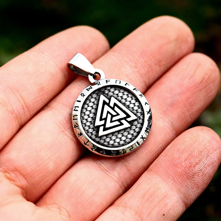 WorldNorse Valknut Triangle Totem Rune Viking Necklace