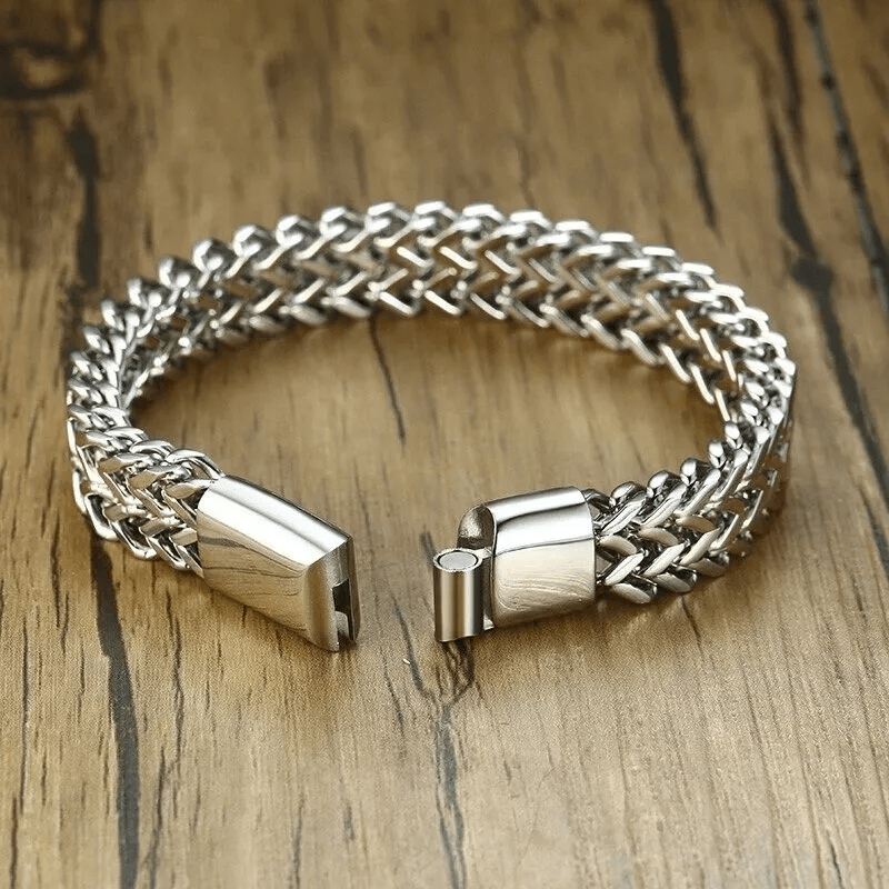 WorldNorse Classic Double Row Wheat Chain Bracelet