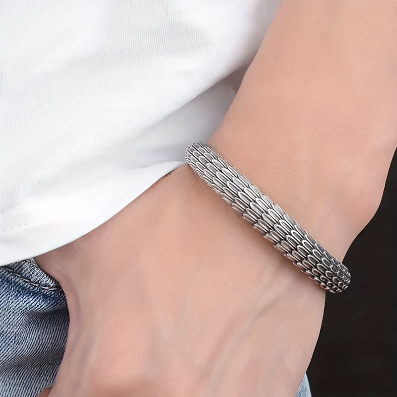 FREE Today: Retro Dragon Scale Cuff Opening Bracelet