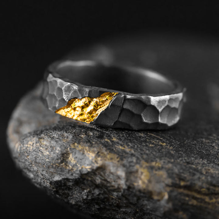 WorldNorse 999 Sterling Silver Moonlit Mountain Ring