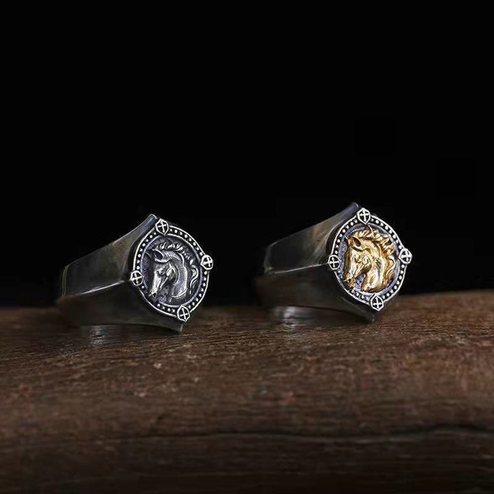 WorldNorse War Horse Signet Charger Ring