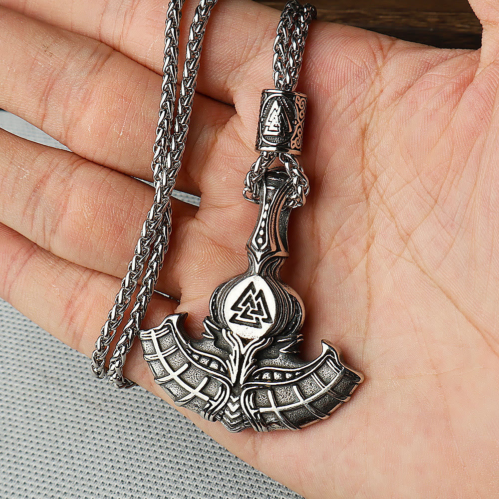 WorldNorse Valknut Anchor Viking Necklace