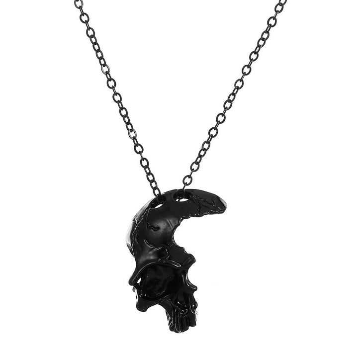 FREE Today: Damaged Half Face Skull Necklace