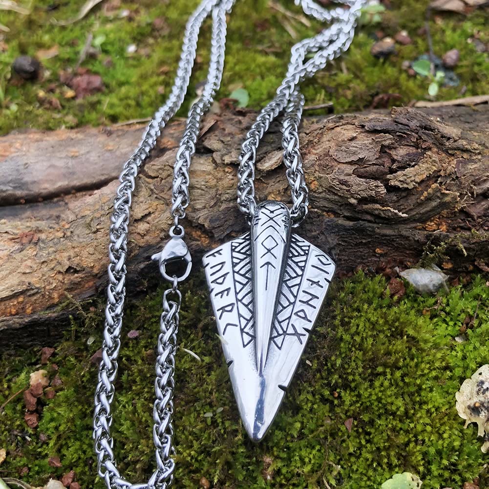 WorldNorse Odin's Spear head Gungnir Viking Arrowhead Necklace - Necklace - image 0