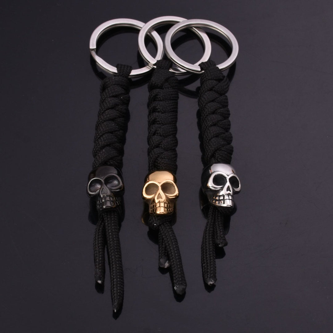 WorldNorse Skull Parachute Rope Keychain