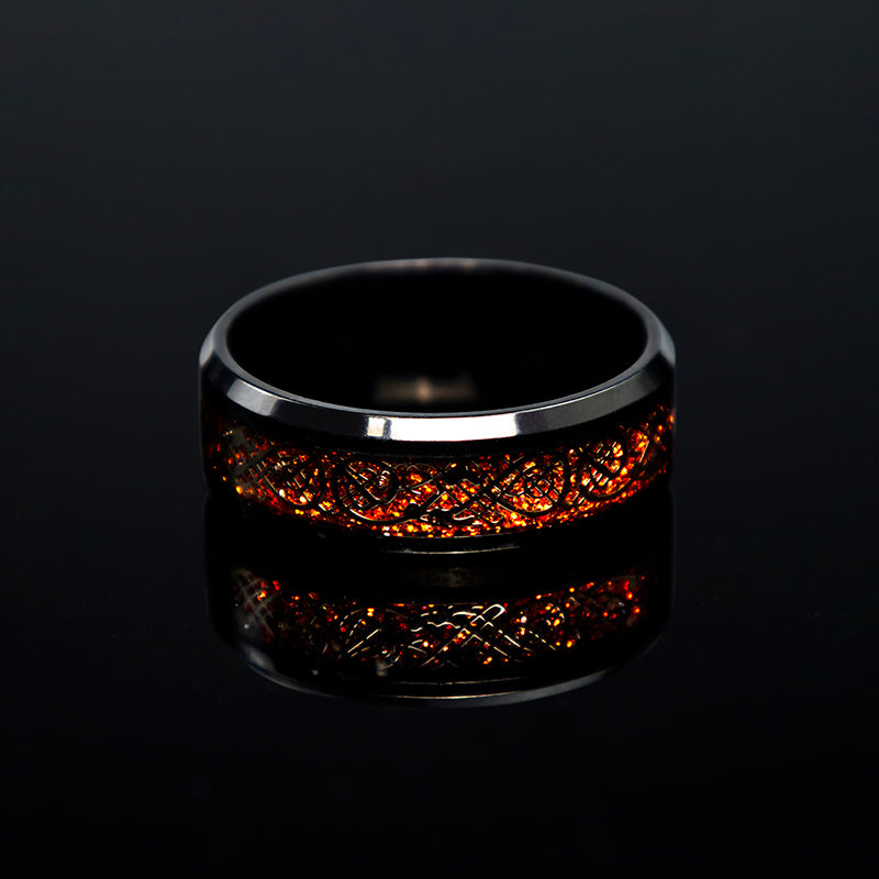 WorldNorse Viking Style Alloy Ring - Red+Black - US 12 - image 19