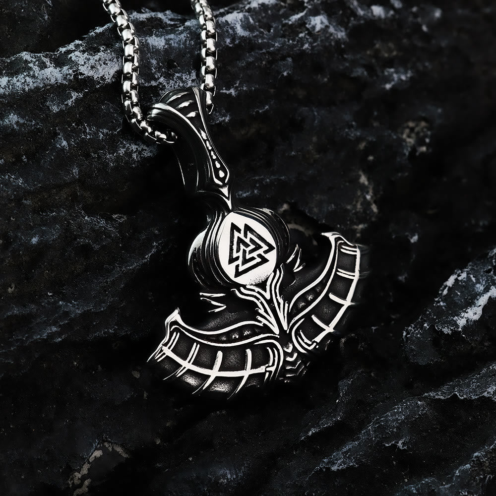 WorldNorse Valknut Anchor Viking Necklace