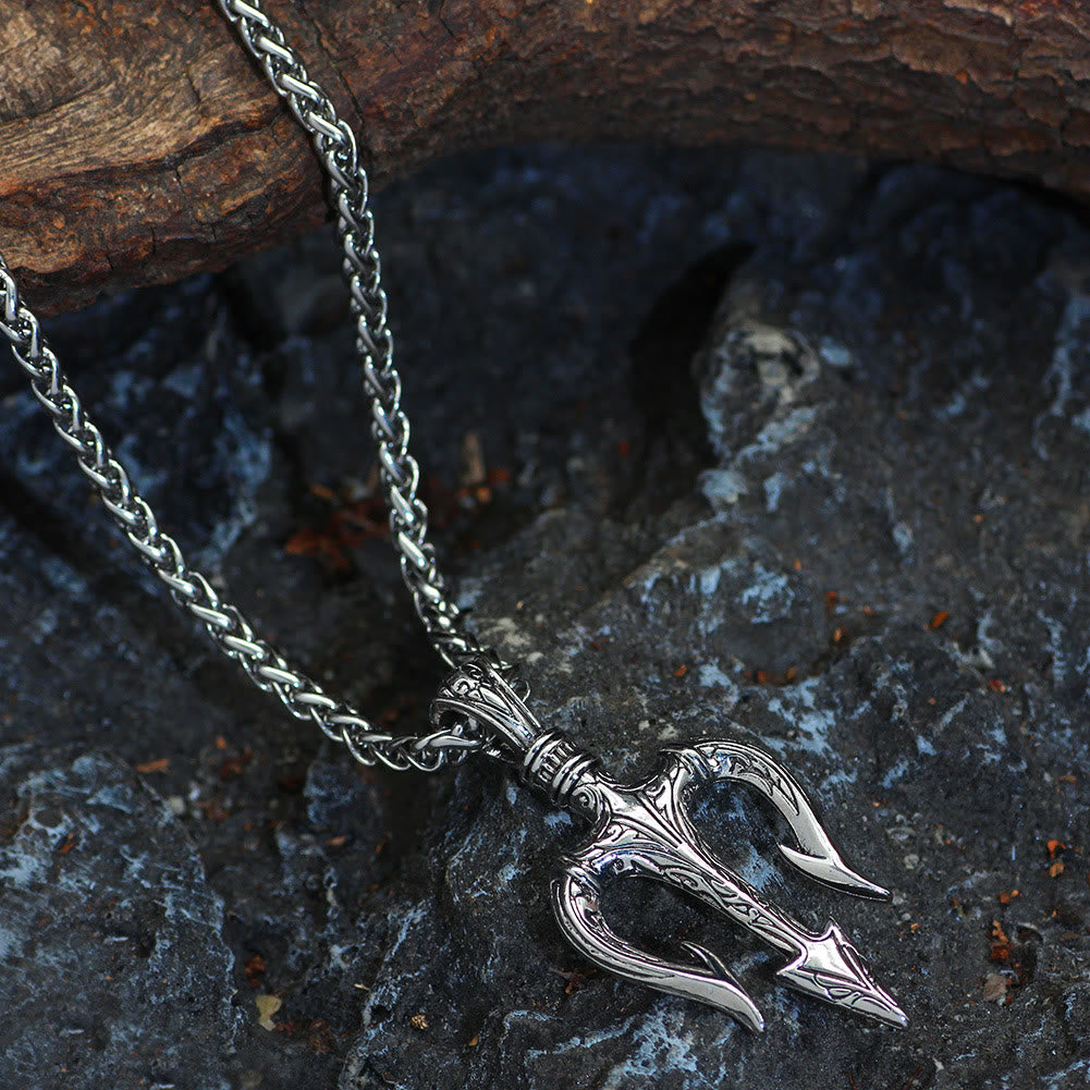 WorldNorse "Power and Courage" Poseidon Trident Necklace