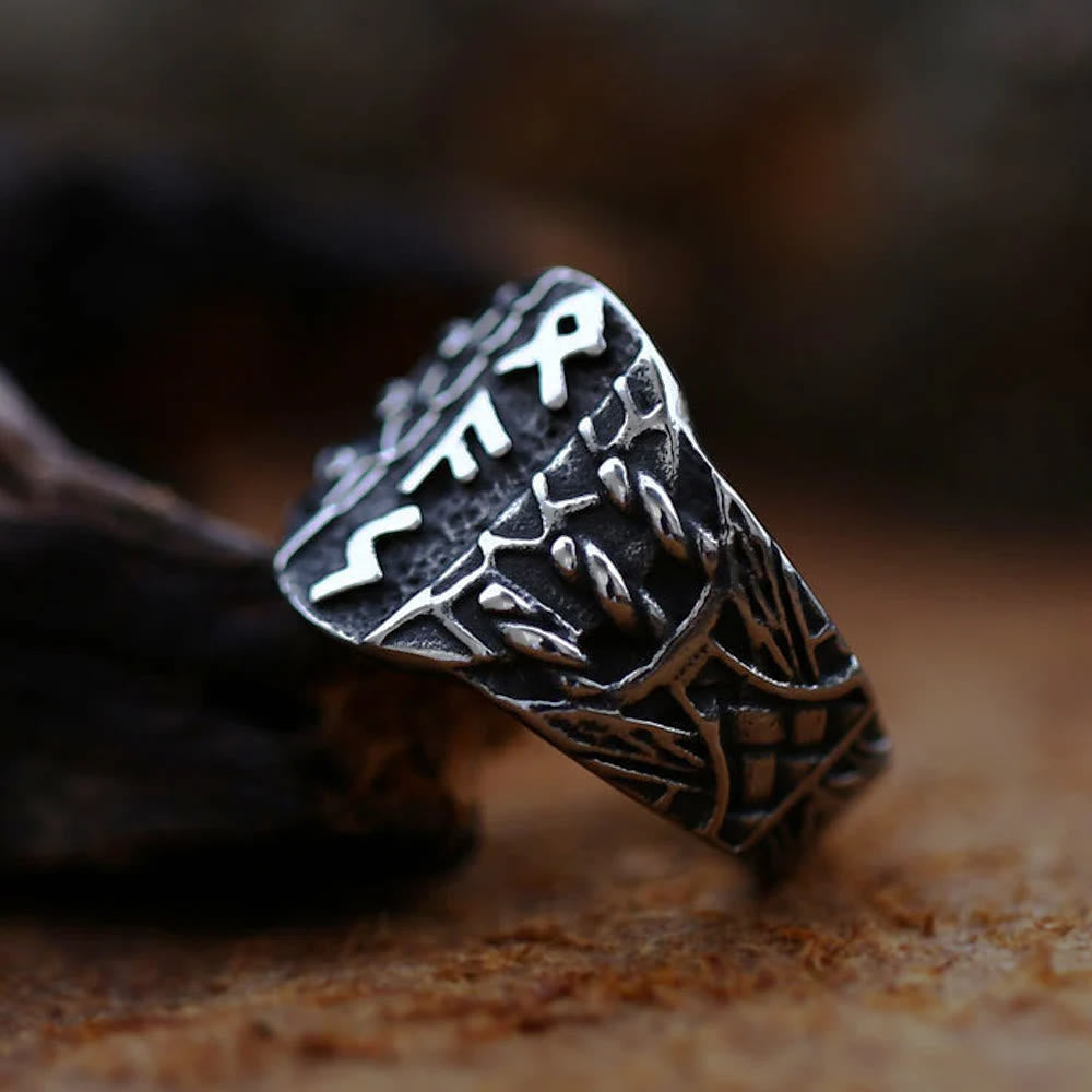 WorldNorse Handcrafted Odin Runes Ring