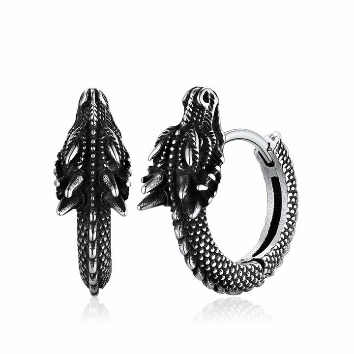 WorldNorse Dragon Hoop Earrings