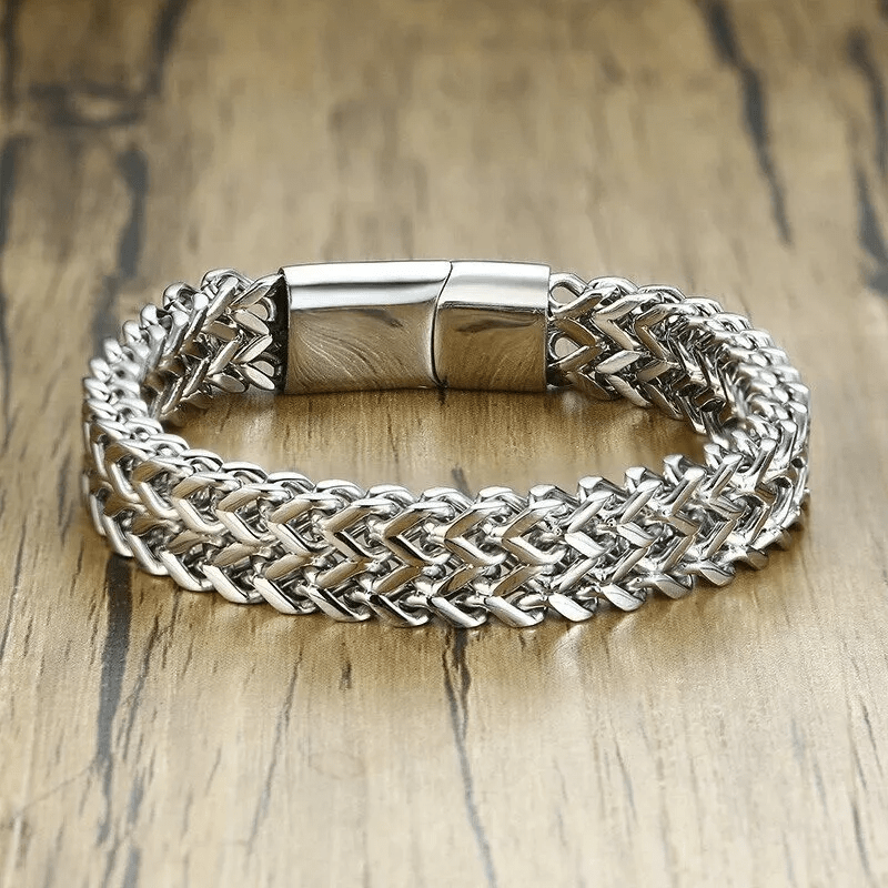 WorldNorse Classic Double Row Wheat Chain Bracelet