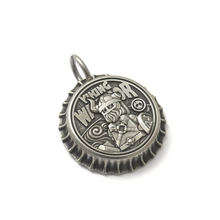 WorldNorse 925 Sterling Silver Bottle Cap Necklace