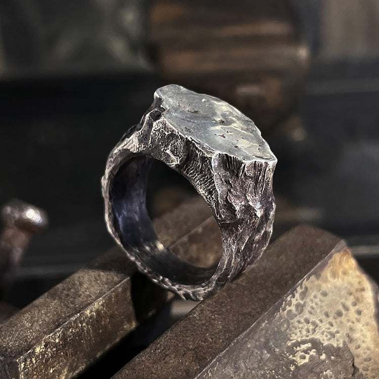 WorldNorse Hard Stone Rough Nomadic Ring