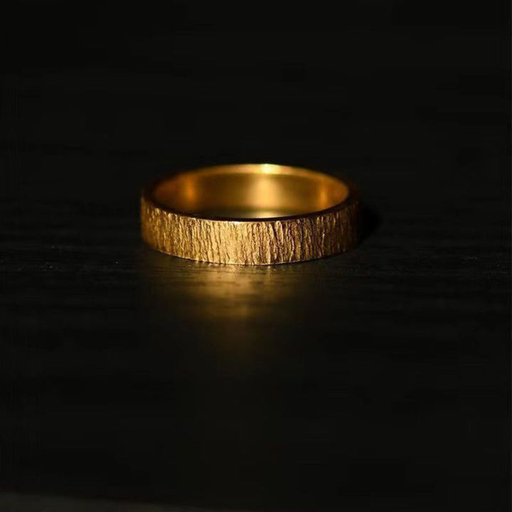 WorldNorse Vintage Bark Shape Ring