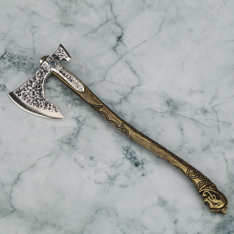 WorldNorse 925 Sterling Silver Viking Battle Axe Figurine