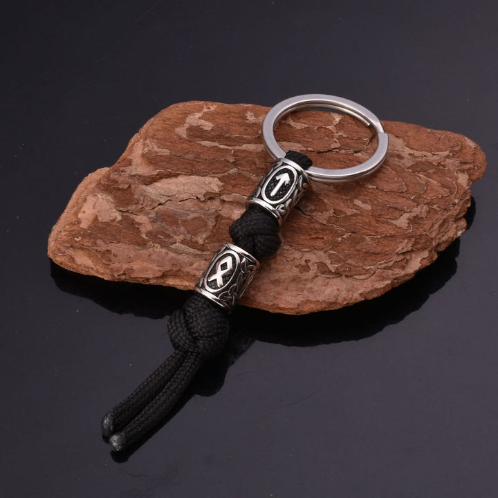 WorldNorse Viking Rune Beads Parachute Rope Keychain