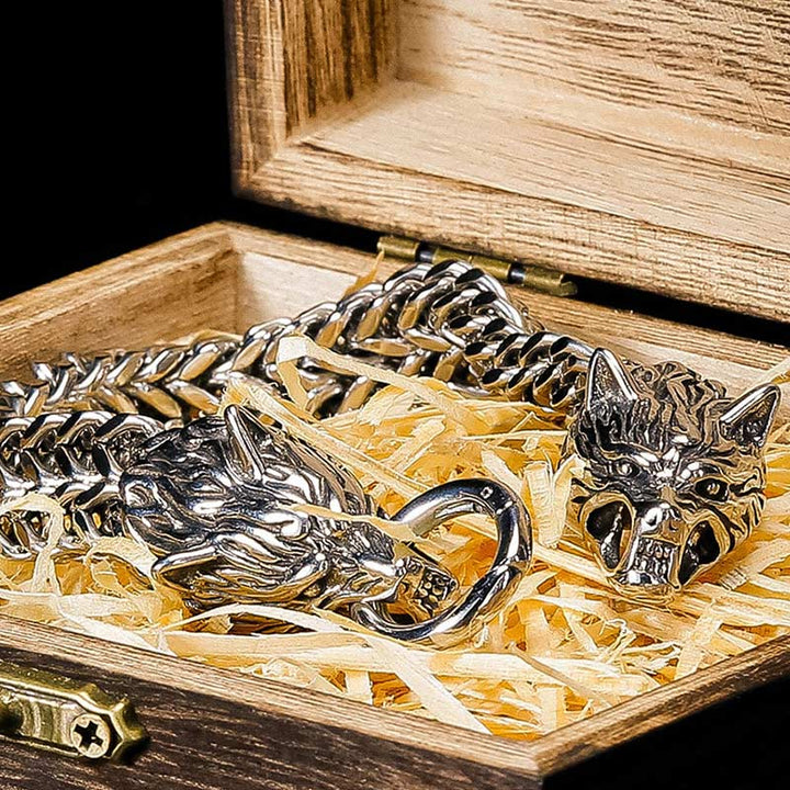 FREE Today: Wolf Head Viking Bracelet-Fenrir